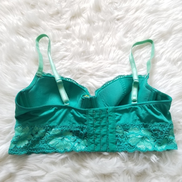 Adore Me Green Lace Bra 34B - Picture 3 of 7